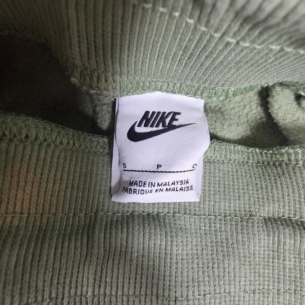 Nike Mens Sage Green Fleece Joggers Embroidered Swoosh Sweatpants Small